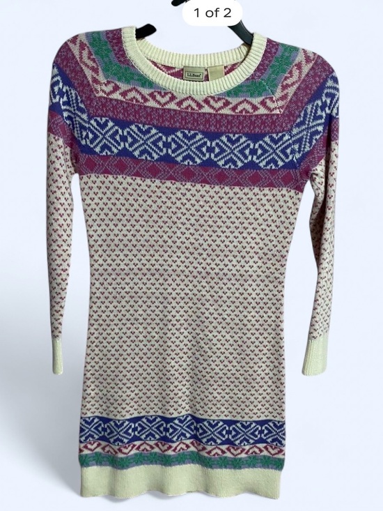 L.L. Bean Other - Vintage L L Bean Nordic Sweaterdress Cottagecore Vibes